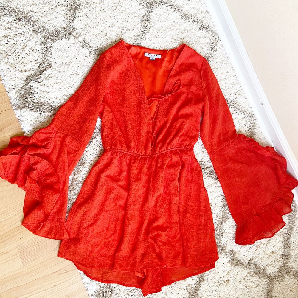 Favlux Ruffle Bell Sleeve Romper